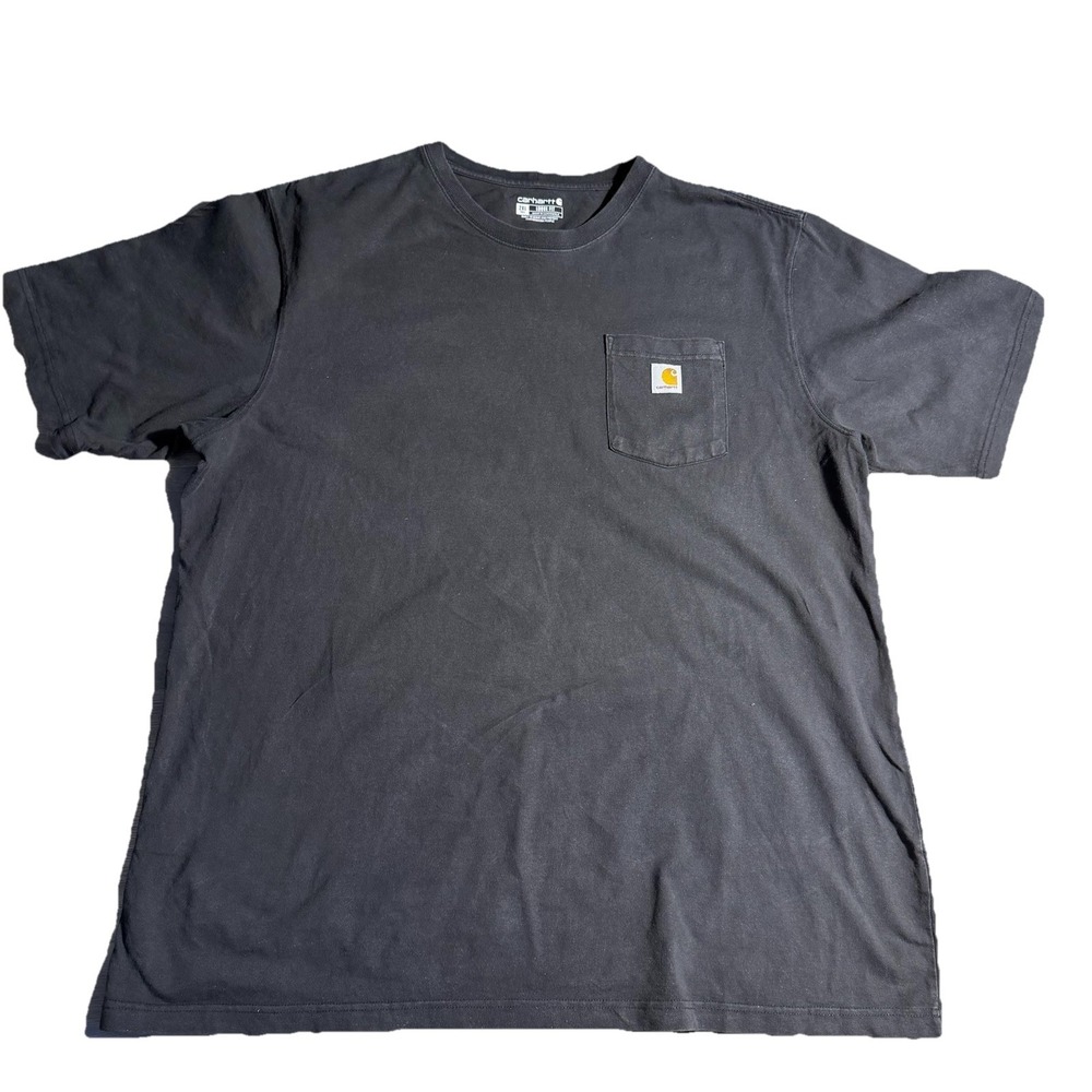 Carhartt Pocket T Shirt Men 2XL Tall Black Heavyweight Short Sleeve Workwear